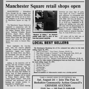 Manchester Square retail shops open- Bennington Banner - George Royal Devens