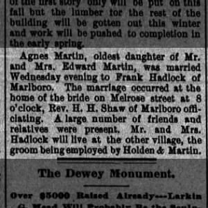 Wedding Martin / Hadlock