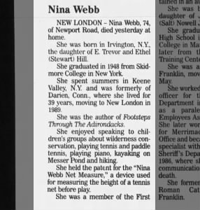Obituary for Nina Webb